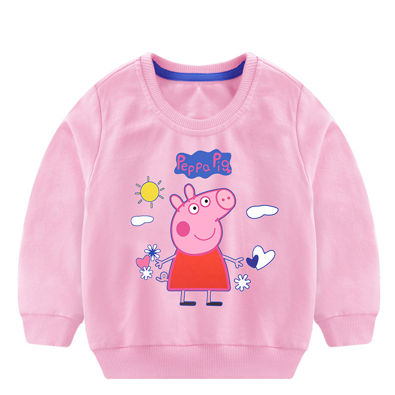 Toddler Girl Print and Slogan Pink Pig Long Sleeve Sweatshirt