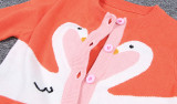 Toddler Girl Knit Cardigan Swans Thin Sweater