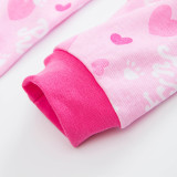 Toddler Girl 2 Pieces Pajamas Sleepwear Pink Cat Long Sleeve Shirt & Legging Sets
