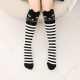 Baby Toddler Girls Knee-high Stripes Black Cat Cartoon Animal Tube Stocking