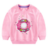 Toddler Girl Print Doughnut Long Sleeve Sweatshirt