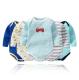 Baby Boy Print Stripes 5 Packs Long Sleeve Cotton Bodysuit