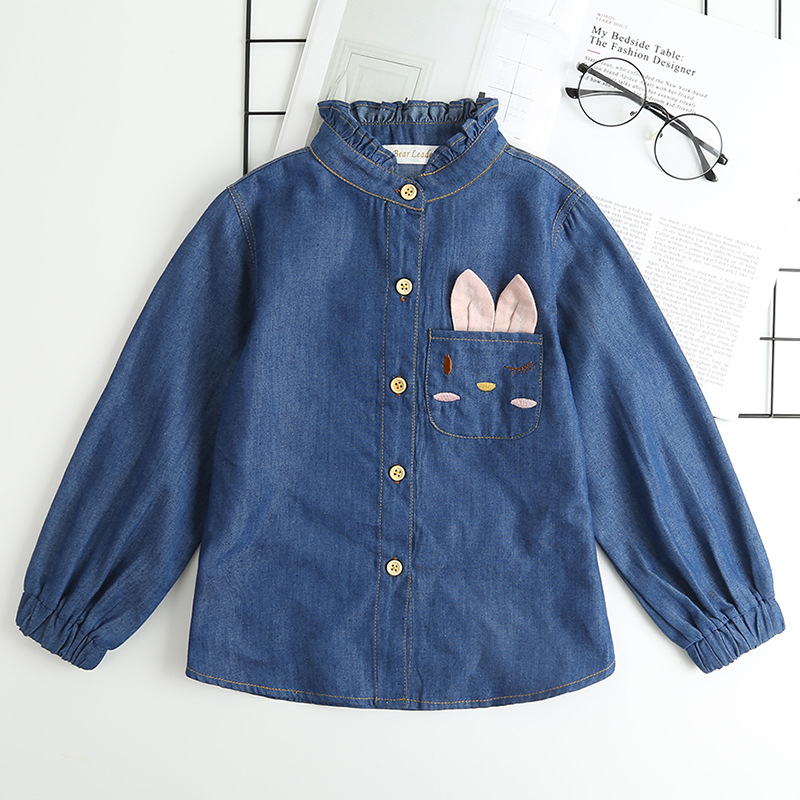 denim long sleeve outfit