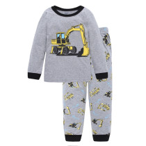 Toddler Boy 2 Pieces Pajamas Sleepwear Vehicle Long Sleeve Shirt & Legging Sets