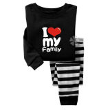 Toddler Girl 2 Pieces Pajamas Sleepwear Family Long Sleeve Shirt & Leggings Set