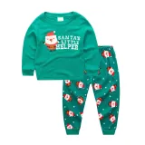 Toddler Boy 2 Pieces Pajamas Sleepwear Christmas Santa Claus Long Sleeve Shirt & Legging Sets
