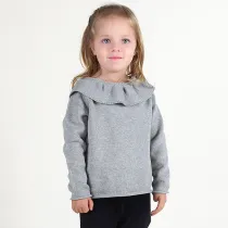 Toddler Girl Knit Pullover Ruffled Collar Sweater
