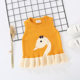 Toddler Girl Cable Knit Pullover Sweater Swan Vest