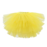 Toddler Girl 6-Layered Tulle Tutu Skirt Princess Fluffy Soft Chiffon Pettiskirt
