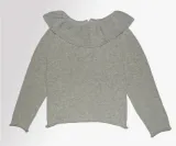 Toddler Girl Knit Pullover Ruffled Collar Sweater