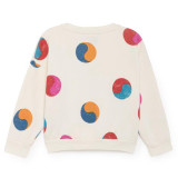 Toddler Girl White Dots Long Sleeve Sweatshirt