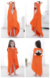 Baby Orange Fox Face Hooded Bathrobe Towel Bathrobe Cloak Size 28 *55