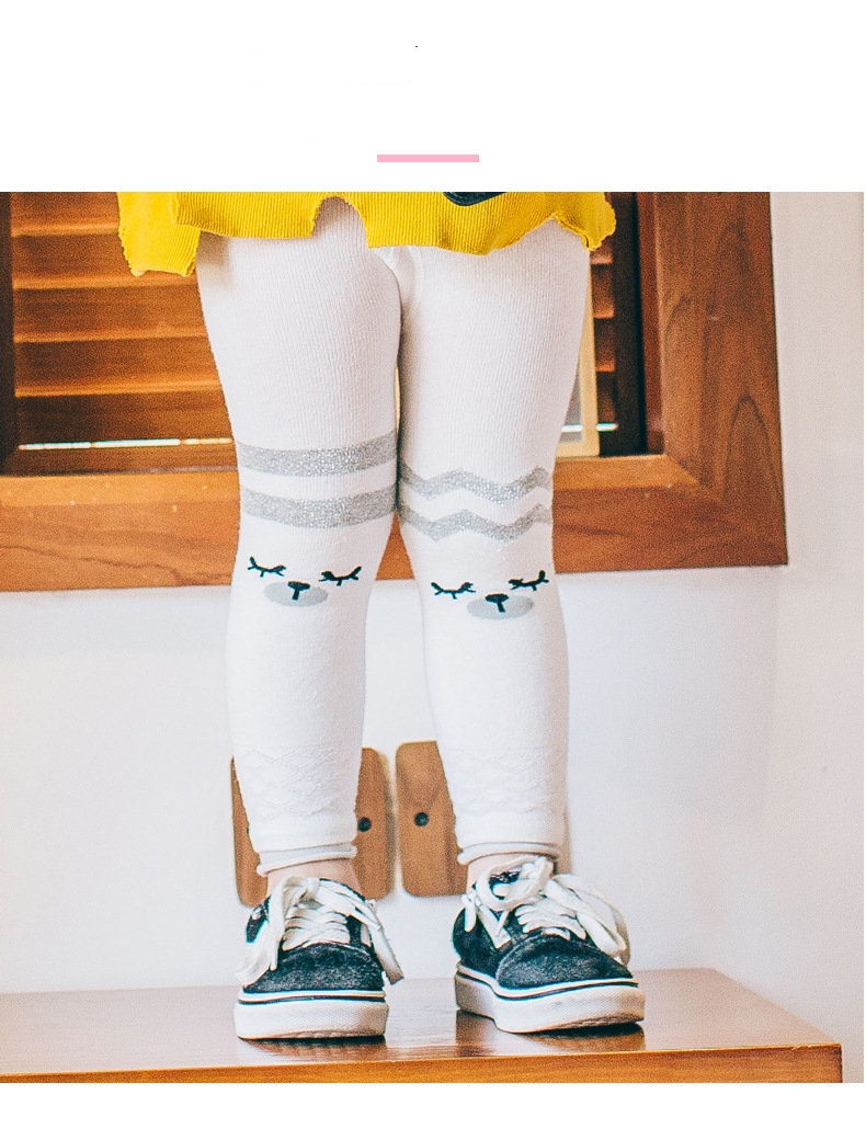 baby girl tights with printed shoes