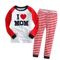 Toddler Girl 2 Pieces Pajamas Sleepwear Family Long Sleeve Shirt & Leggings Set