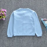 Toddler Girl Knit Cardigan Pure Color Sweater Plant Cactus Pattern