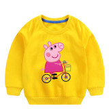 Toddler Girl Print Pink Pig Long Sleeve Sweatshirt