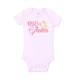 Baby Girl Print Pink Slogan Short Sleeve Cotton Bodysuit