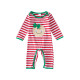 Baby Boy Snap-Up Red Stripes Baby Smile Face Cotton Long Sleeve One piece