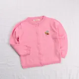 Toddler Girl Knit Cardigan Pure Color Sweater Bee Pattern