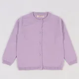 Toddler Girl Knit Cardigan Pure Color Thin Sweater
