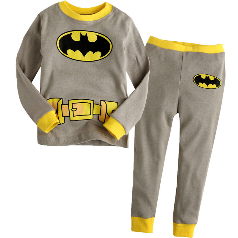 Toddler Boy 2 Pieces Pajamas Sleepwear Batman Long Sleeve Shirt & Leggings Set