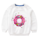 Toddler Girl Print Doughnut Long Sleeve Sweatshirt
