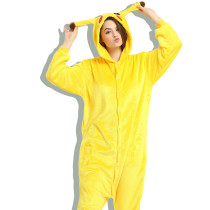 Unisex Adult Pajamas Yellow Animal Cosplay Costume Pajamas