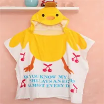 Baby Yellow Chick Face Hooded Bathrobe Towel Bathrobe Cloak Size 24 *47 