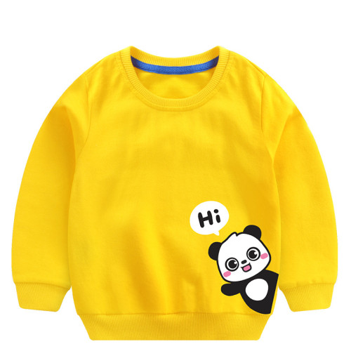 Toddler Boy Print Panda and Slogan Hi Long Sleeve Sweatshirt