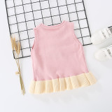Toddler Girl Cable Knit Pullover Sweater Swan Vest