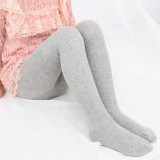 Baby Toddler Girls Tights Pure Color Stripes Pantyhose Cotton Warm Leggings Stockings