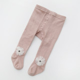 Baby Toddler Girls Tights Pantyhose With Flower Cotton Warm Leggings Stockings