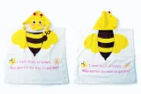 Baby Yellow Bee Face Hooded Bathrobe Towel Bathrobe Cloak Size 24 *47 