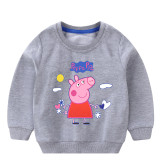 Toddler Girl Print and Slogan Pink Pig Long Sleeve Sweatshirt