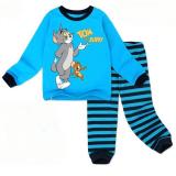 Toddler Boy 2 Pieces Pajamas Sleepwear Cat and Mouse Long Sleeve Shirt & Legging Sets