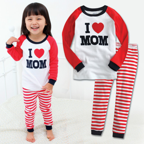 Toddler Girl 2 Pieces Pajamas Sleepwear Family Long Sleeve Shirt & Leggings Set