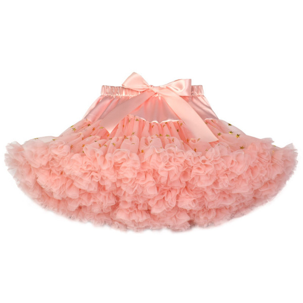 Toddler Girl Pink Tutu Tulle Gold Stars Skirt Princess Fluffy Soft ...