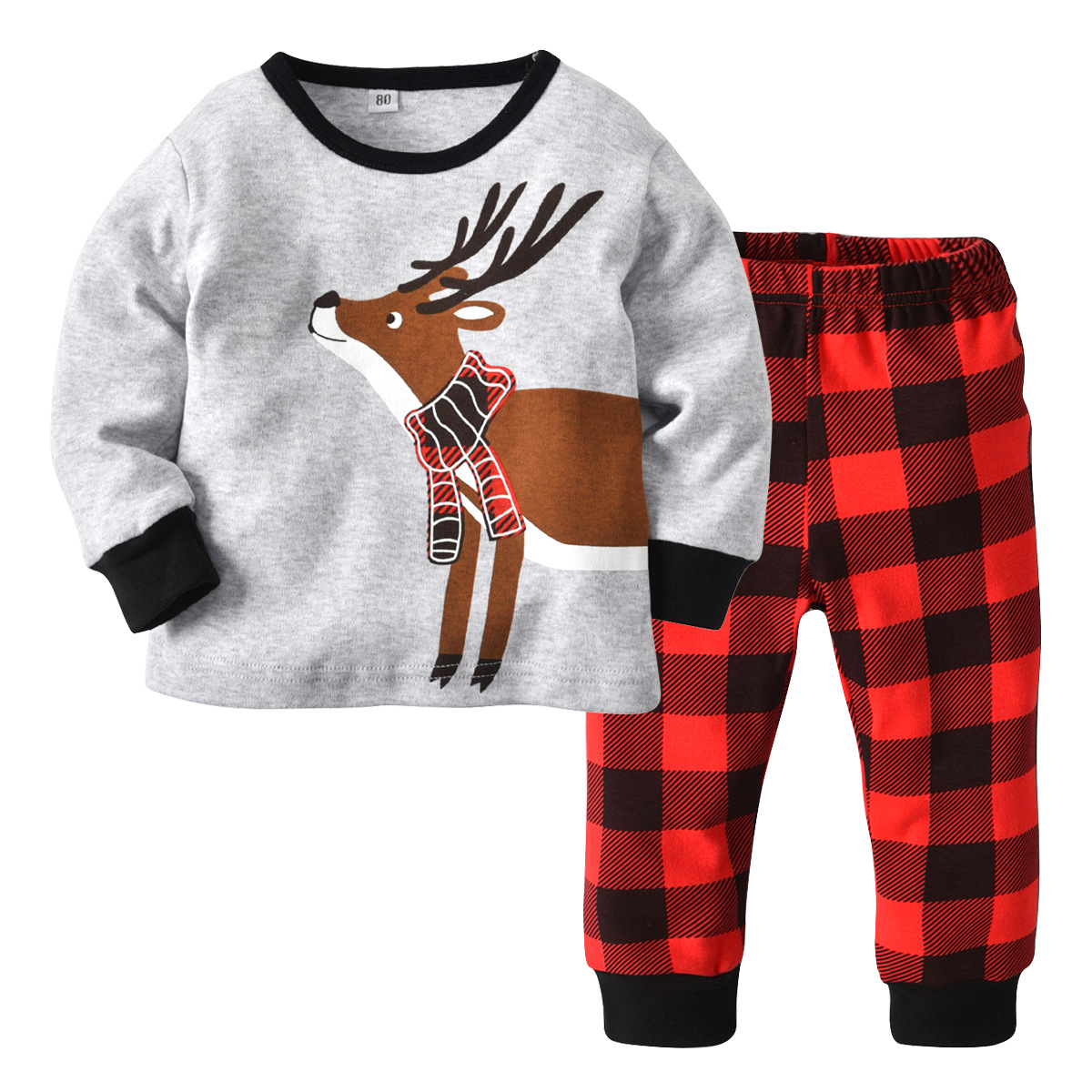 2-Piece Baby Boy Long Sleeve T-Shirt And Denim Pants Set – Casual Outfit For Fall/Spring