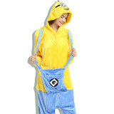 Unisex Adult Pajamas Yellow Minions Animal Cosplay Costume Pajamas