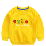 Toddler Girl Print Fruits Long Sleeve Sweatshirt