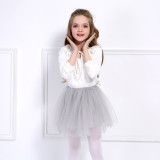 Toddler Girl 4-layers Tulle Tutu Skirt Princess Fluffy Soft Chiffon Pettiskirt