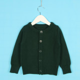 Toddler Girl Knit Cardigan Pure Color Sweater