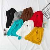 Toddler Girl Knit Cardigan Pure Color Sweater Bear Pattern