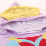 Baby Purple Princess Face Hooded Bathrobe Towel Bathrobe Cloak Size 24 *47