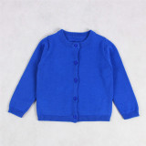 Toddler Girl Knit Cardigan Pure Color Thin Sweater