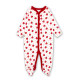 Baby Girl Red Strawberry Footed Pajamas Sleepwear Cotton Infant One-piece（0-1Year）