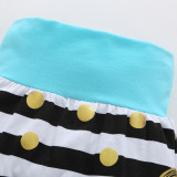 4PCS Baby Girl Gold Dots Long Sleeve Romper Pants Bodysuit Hat Headband Clothes Outfits Set