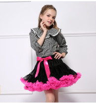 Toddler Girl Tutu Color Matching Skirt Princess Fluffy Soft Chiffon Ballet Birthday Party Pettiskirt