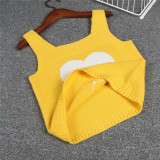 Toddler Girl Knit Pullover Vest Hearts Pattern Sweater