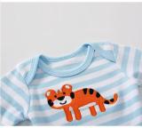Baby Boy Print Sea Horse Two Pieces Long Sleeve Cotton Bodysuit and Pant
